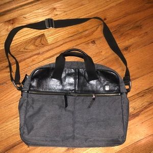 Tumi Tech Leather Twill computer messenger bag